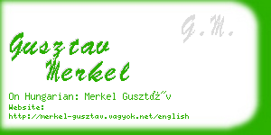 gusztav merkel business card